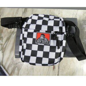 Ben Davis Waist, Cross body Shoulder Bag Black and White Checkered